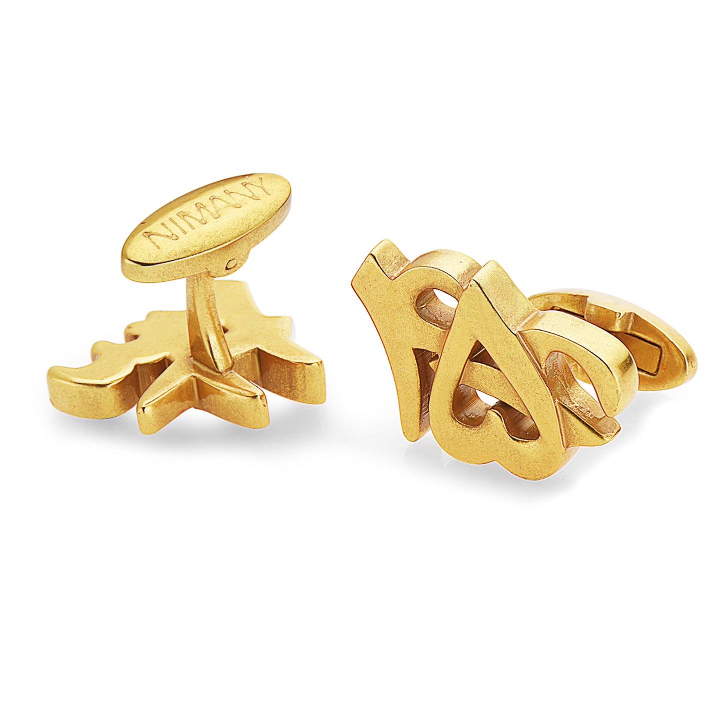 Numbers Cufflink Vintage Gold