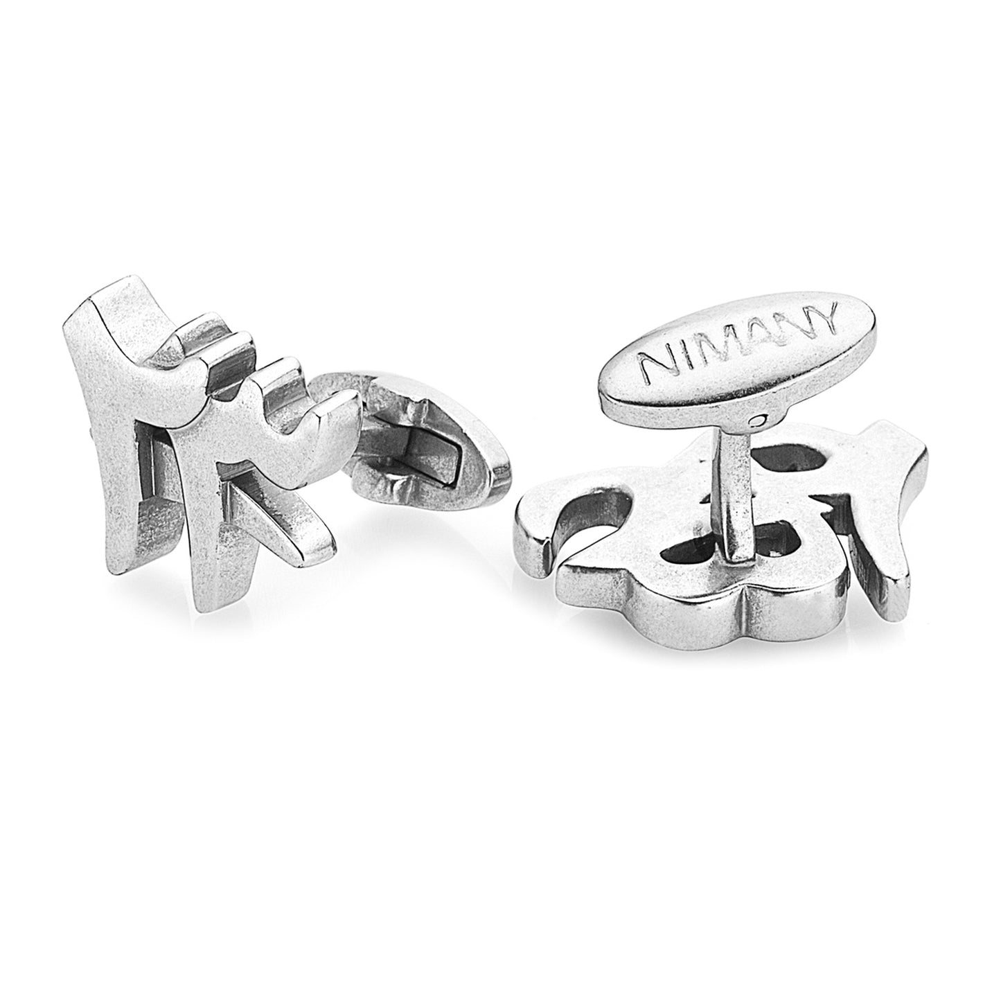 Numbers Cufflink Steel