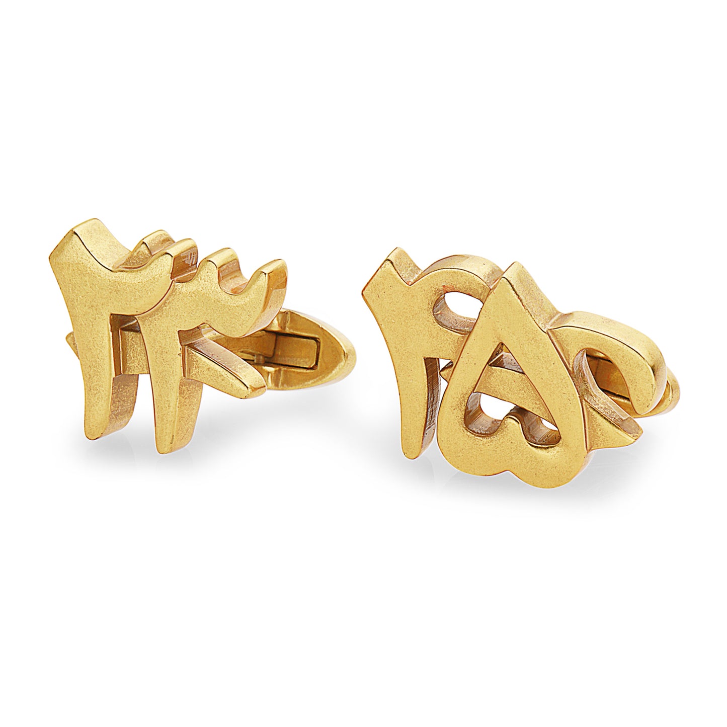 Numbers Cufflink Vintage Gold