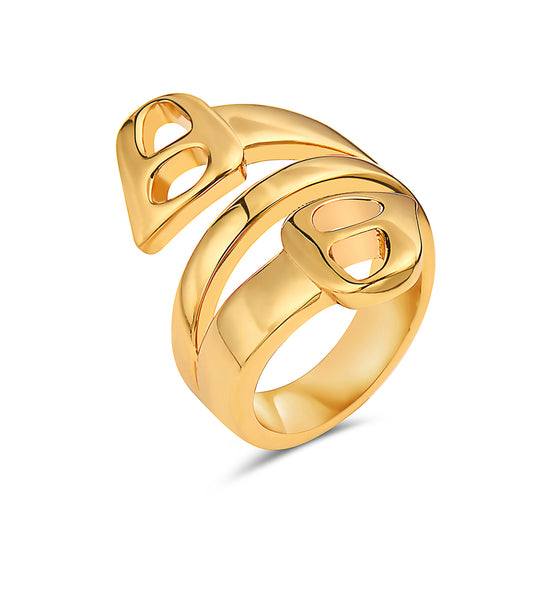 Medusa Ring Polished Gold