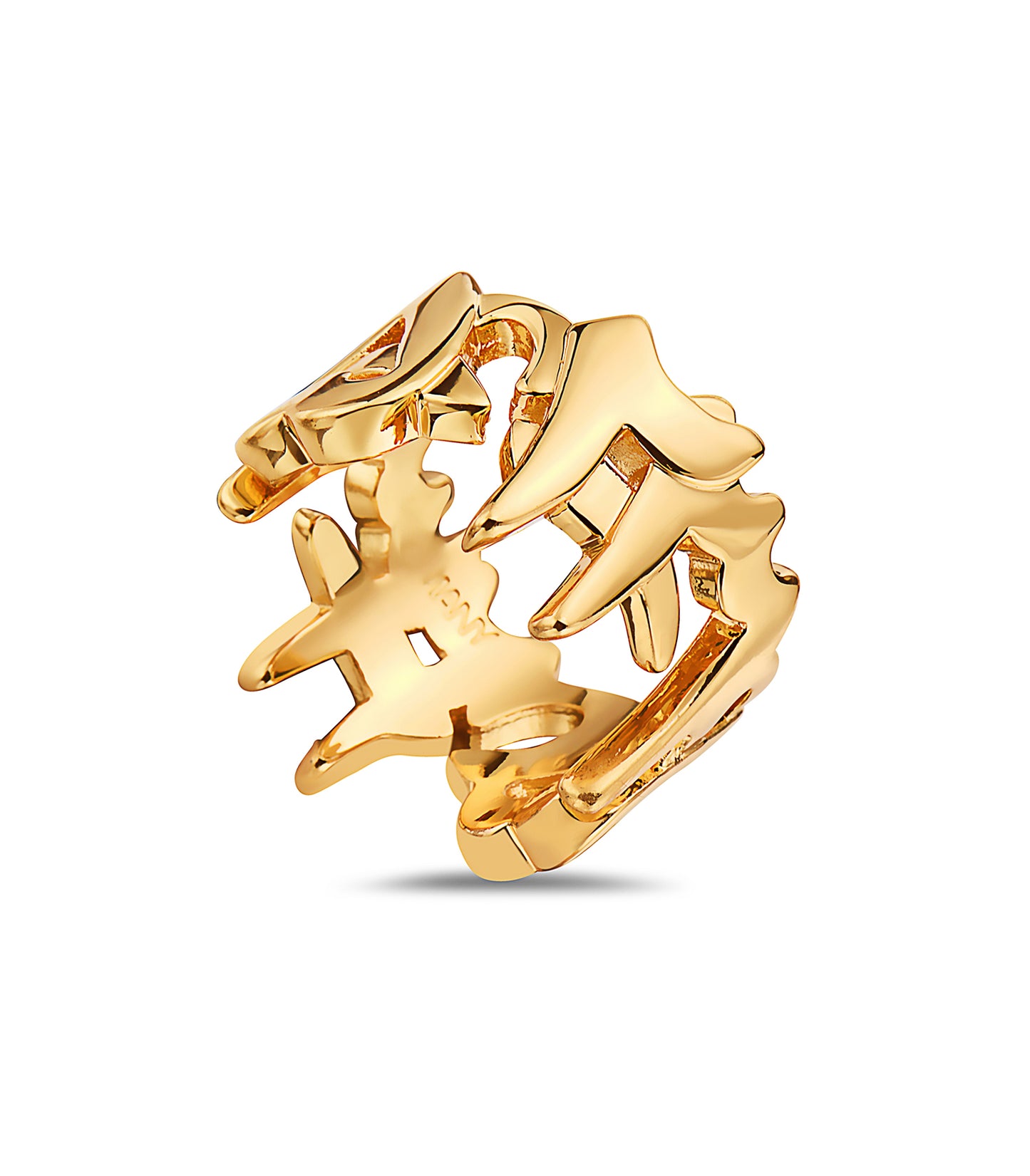 SQ Numbers Ring Gold