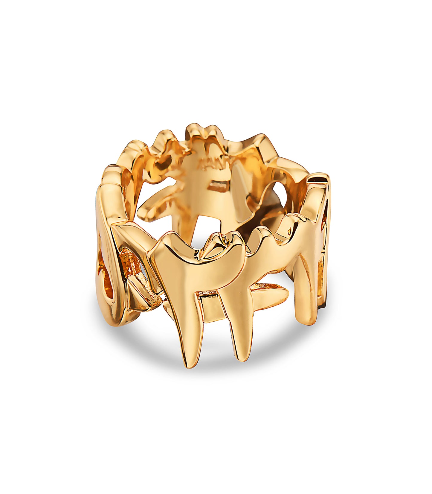 SQ Numbers Ring Gold