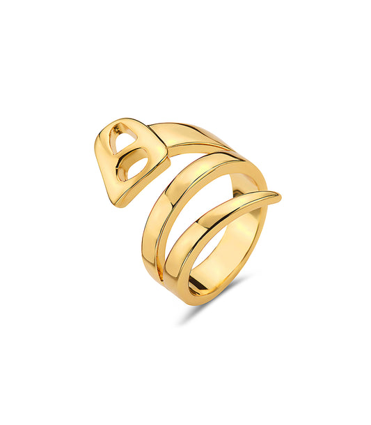 Serpent Ring Polished Gold