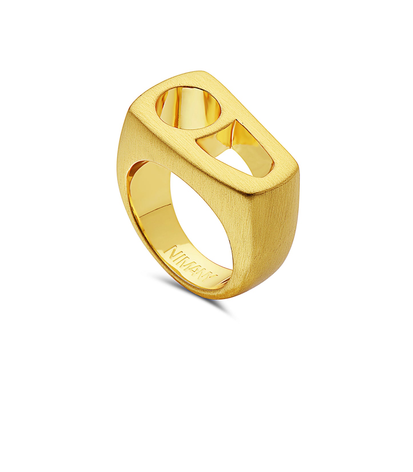 Brushed Gold-Plated Ring