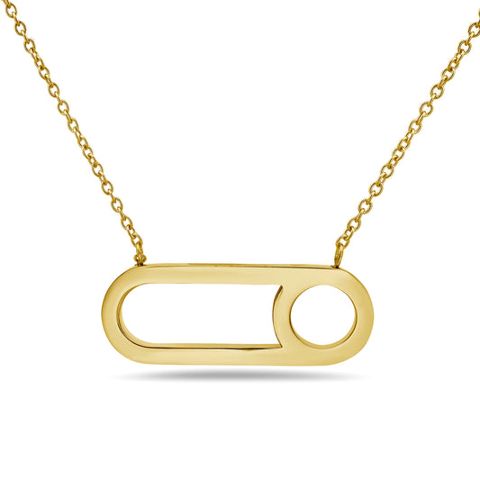 Luna Mono Necklace Yellow Gold