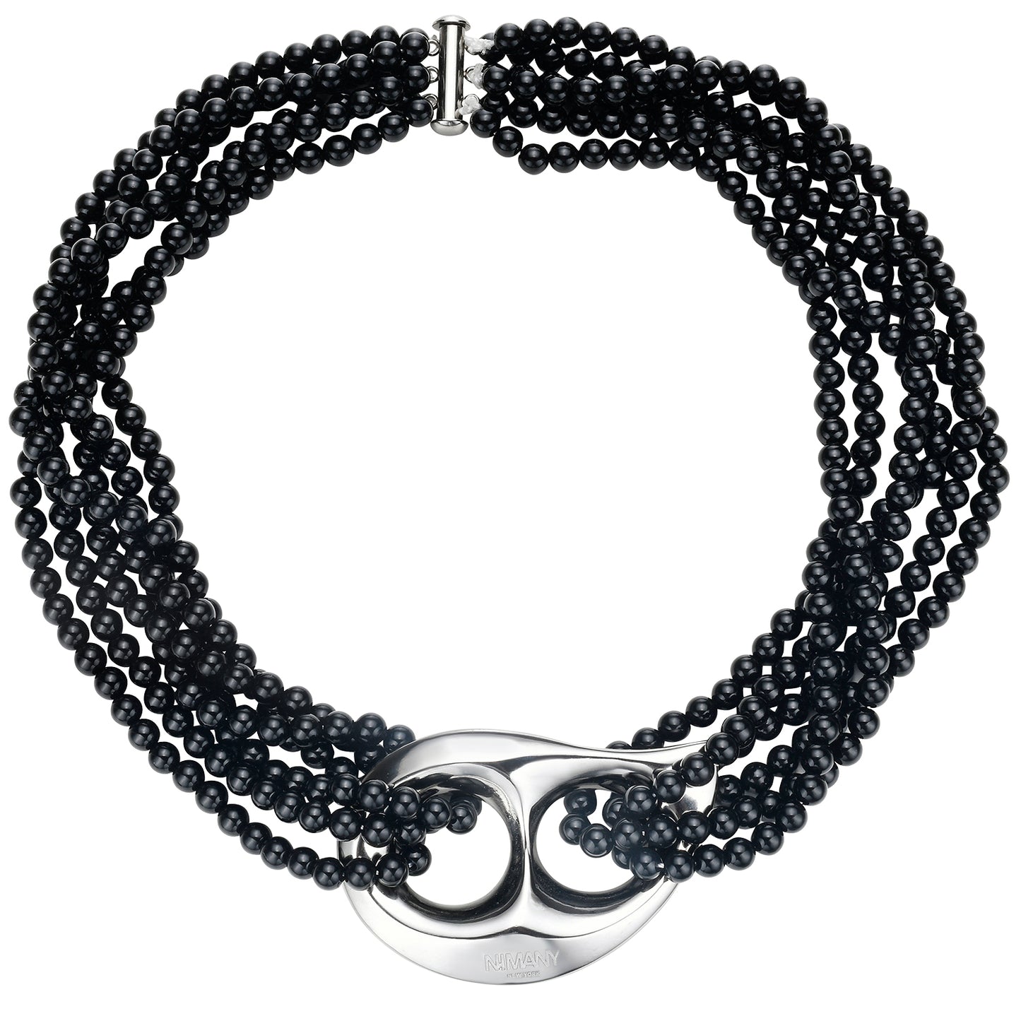 Luna Drop Choker - Silver / Black