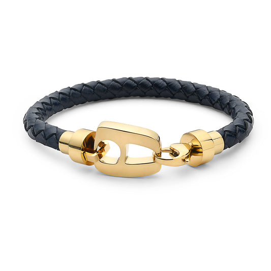 Black Leather Yellow Gold Hardware