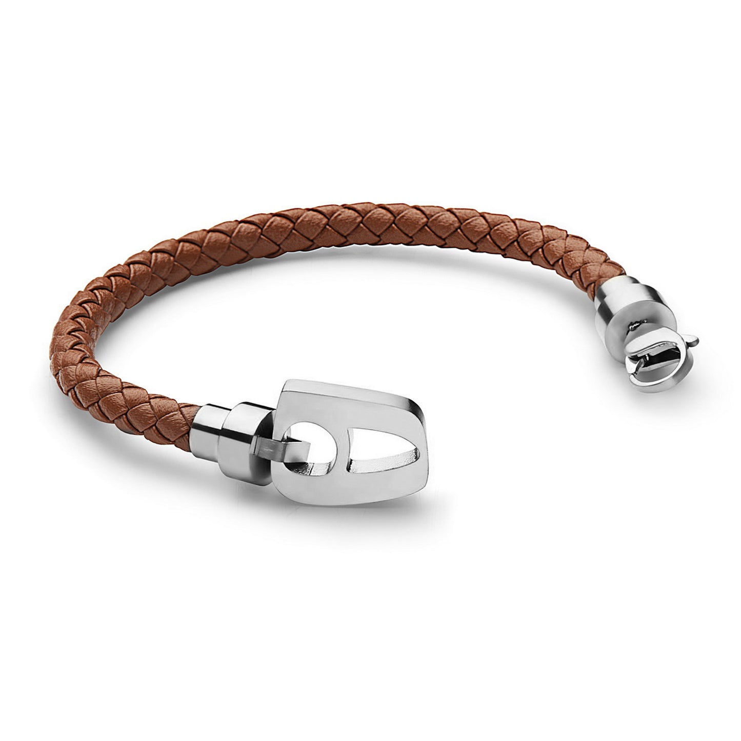 Brown Leather Matt Silver Hardware