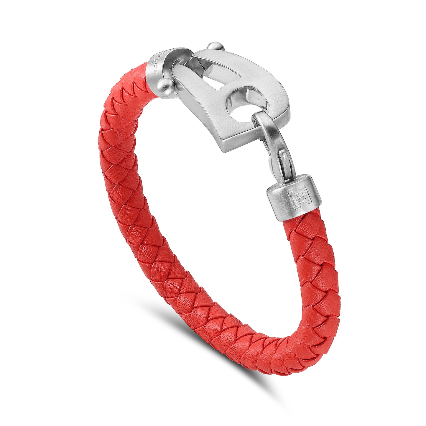 Crimson Leather Matt Steel Hardware