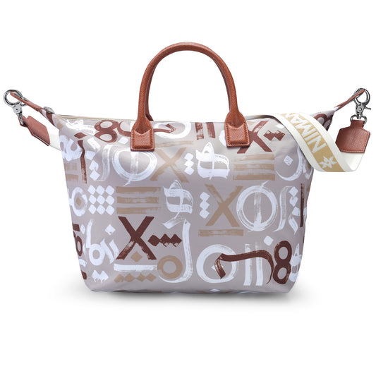 Graffiti Khaki Tote Bag