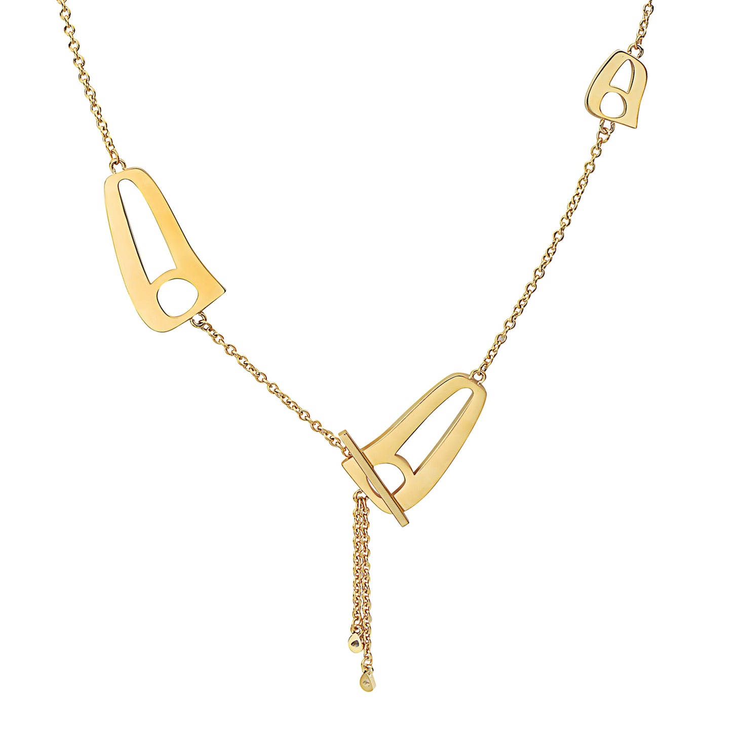 Triple Luna Necklace Gold