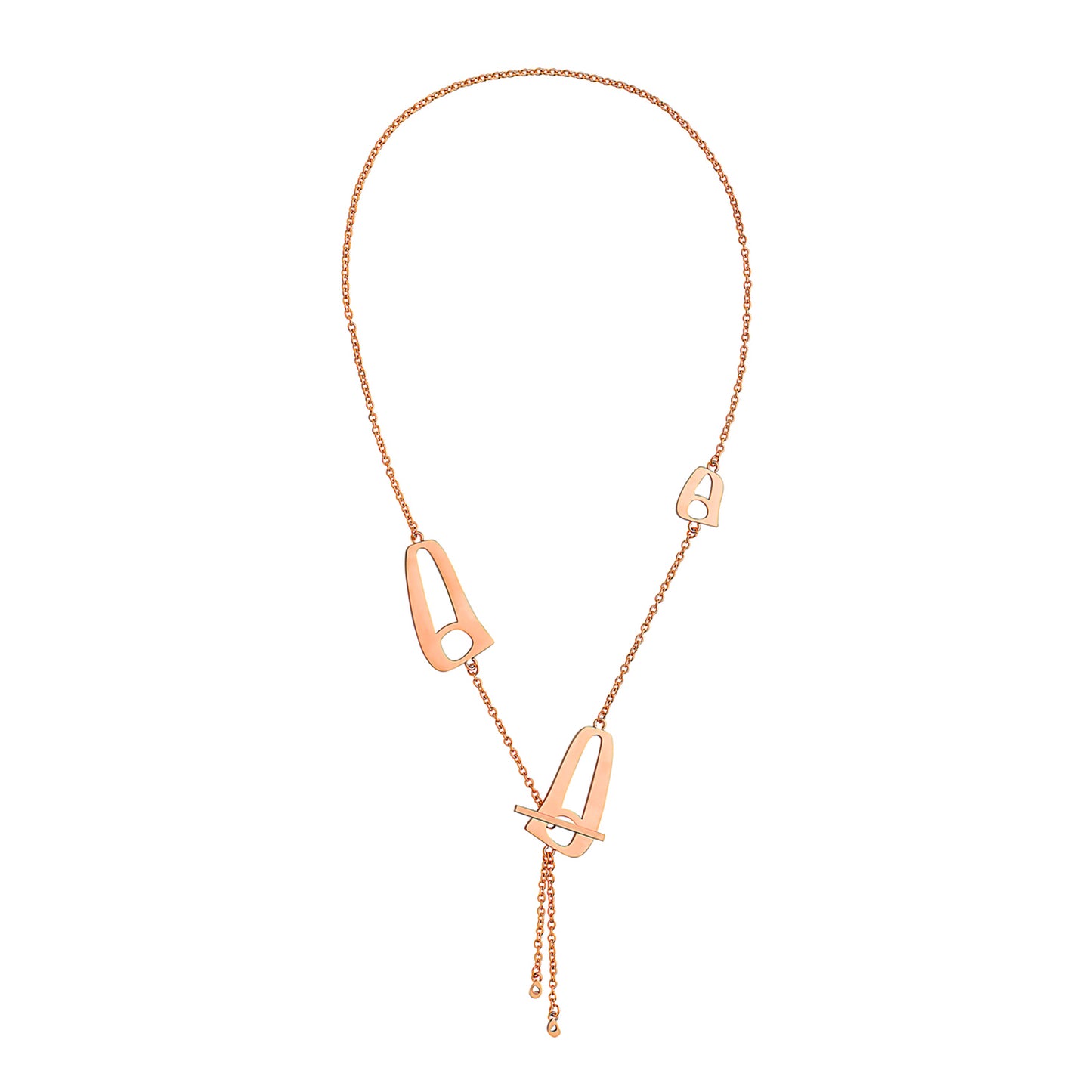 Triple Luna Necklace Rose Gold