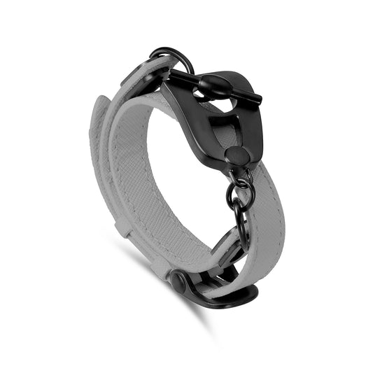 Paris Bracelet - Black/Grey Leather