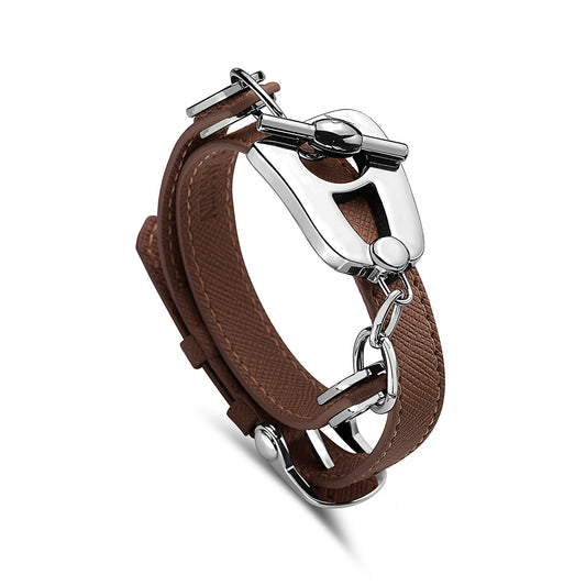 Paris Bracelet - Silver/Brown