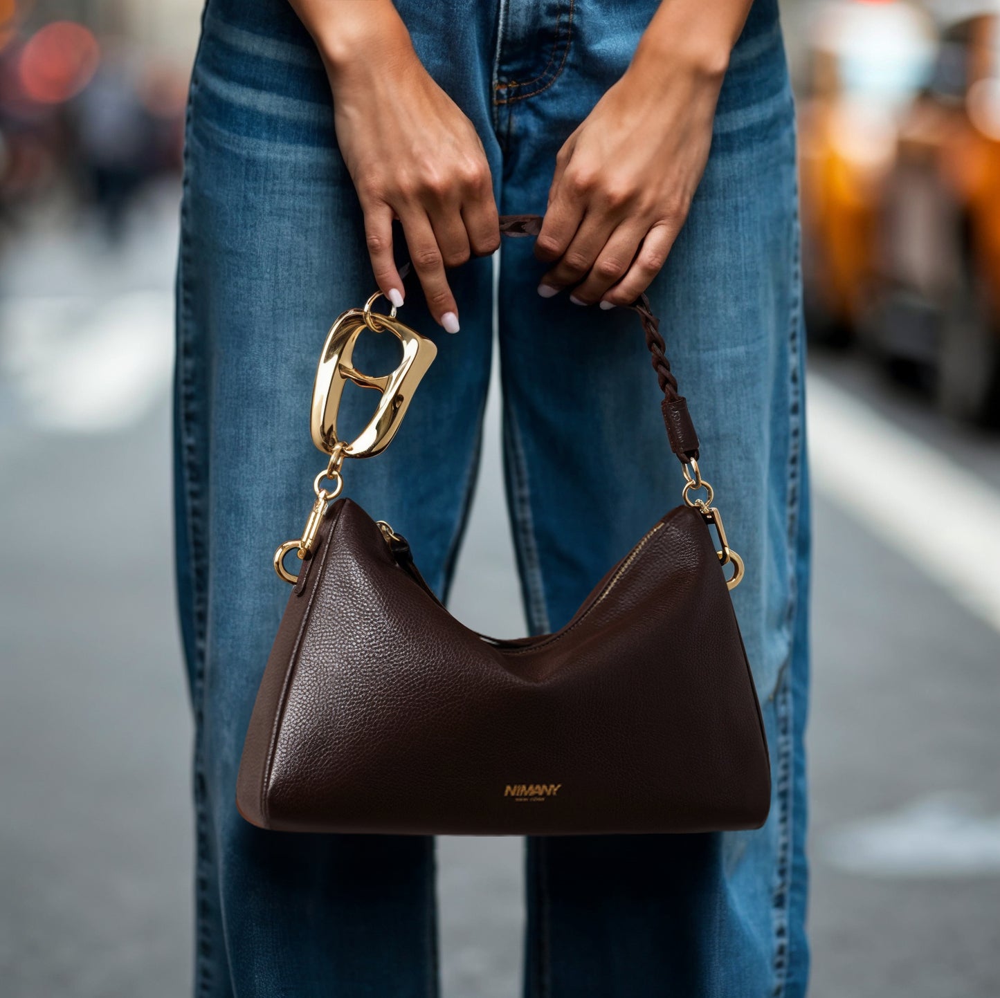 The Minna Bag: Brown & Gold