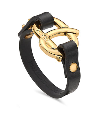 Berlin Bracelet-Mens(Black / Gold) - NIMANY Studio