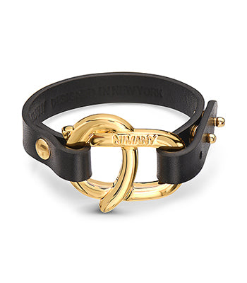 Berlin Bracelet-Mens(Black / Gold) - NIMANY Studio