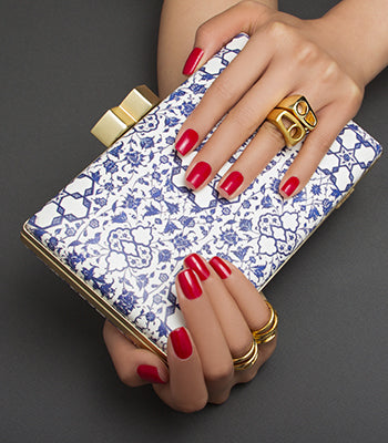 CrashingRED Louis Vuitton clutch, styling, emerald nails, Mimco statement  ring, dressing up for a dinner, fshion blog - CrashingRED