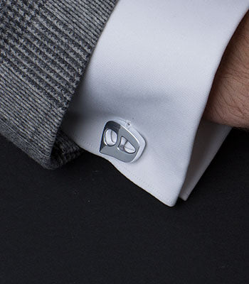 Luna Cufflink Steel - NIMANY Studio